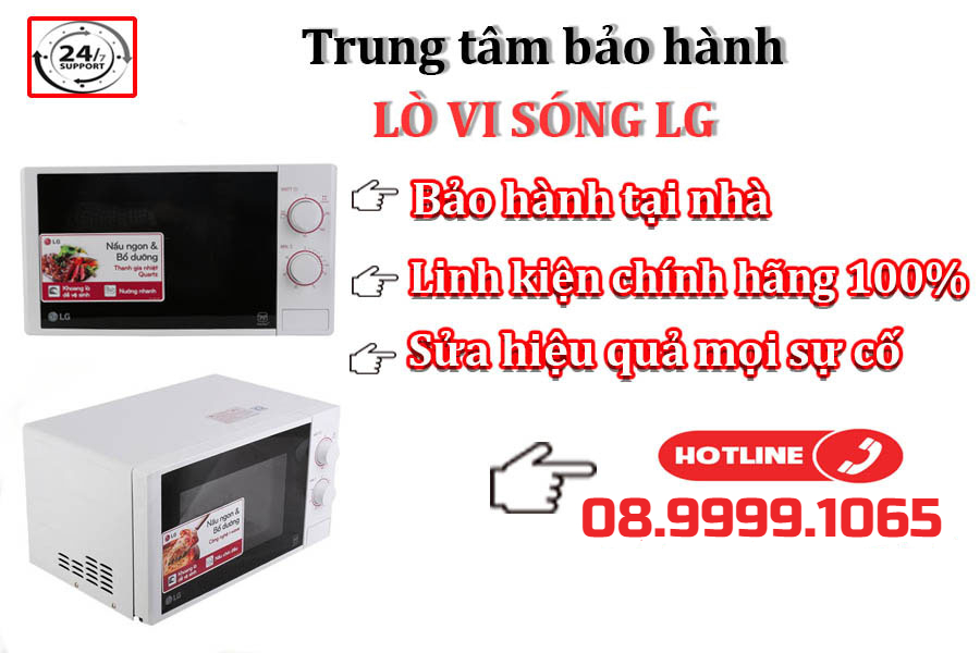 Các vấn đề thường thấy ở lò vi sóng LG